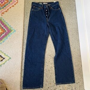 Levi's Women's Straight Leg Jeans - Dark Blue